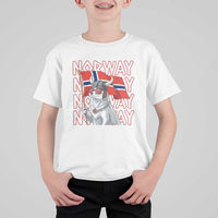 Norwegian Forest Cat Norway Flag Norge Pride T Shirt For Kid