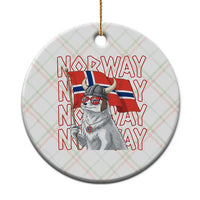 Norwegian Forest Cat Norway Flag Norge Pride Ceramic Ornament