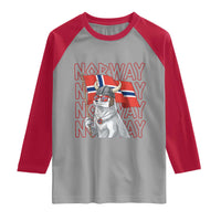 Norwegian Forest Cat Norway Flag Norge Pride Raglan Shirt