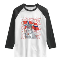 Norwegian Forest Cat Norway Flag Norge Pride Raglan Shirt
