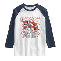 Norwegian Forest Cat Norway Flag Norge Pride Raglan Shirt
