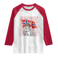 Norwegian Forest Cat Norway Flag Norge Pride Raglan Shirt