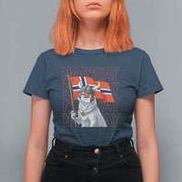 Norwegian Forest Cat Norway Flag Norge Pride T Shirt For Women