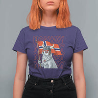 Norwegian Forest Cat Norway Flag Norge Pride T Shirt For Women