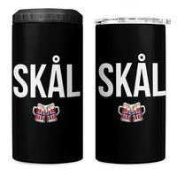 Skål Cheers in Norwegian Norway 4 in 1 Can Cooler Tumbler Funny Drinking Beer Norwegian Scandinavian