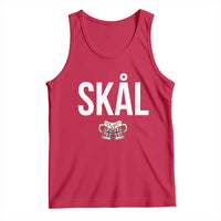 Skål Cheers in Norwegian Norway Tank Top Funny Drinking Beer Norwegian Scandinavian