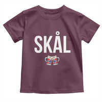 Skål Cheers in Norwegian Norway Toddler T Shirt Funny Drinking Beer Norwegian Scandinavian