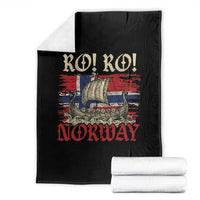 Ro Ro Norwegian Viking Ship Norway Flag Throw Blanket