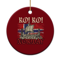 Ro Ro Norwegian Viking Ship Norway Flag Ceramic Ornament