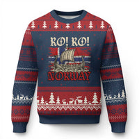 Ro Ro Norwegian Viking Ship Norway Flag Ugly Christmas Sweater
