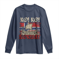 Ro Ro Norwegian Viking Ship Norway Flag Long Sleeve Shirt