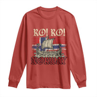 Ro Ro Norwegian Viking Ship Norway Flag Long Sleeve Shirt