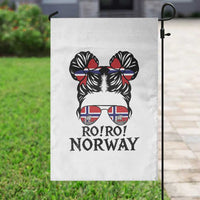 Ro Ro Norwegian Viking Ship Garden Flag Norway Flag Messy Bun Girl