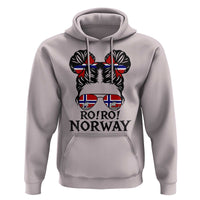 Ro Ro Norwegian Viking Ship Hoodie Norway Flag Messy Bun Girl
