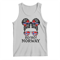 Ro Ro Norwegian Viking Ship Tank Top Norway Flag Messy Bun Girl
