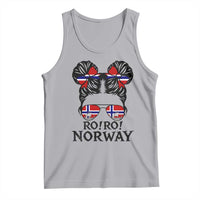 Ro Ro Norwegian Viking Ship Tank Top Norway Flag Messy Bun Girl