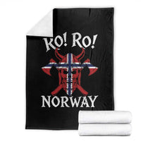 Ro Ro Norwegian Viking Blood Skull Norway Flag Pride Throw Blanket