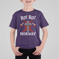 Ro Ro Norwegian Viking Blood Skull Norway Flag Pride T Shirt For Kid