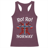 Ro Ro Norwegian Viking Blood Skull Norway Flag Pride Racerback Tank Top