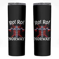 Ro Ro Norwegian Viking Blood Skull Norway Flag Pride Skinny Tumbler