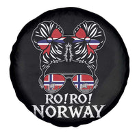 Ro Ro Norwegian Viking Ship Messy Bun Girl Spare Tire Cover