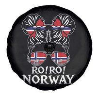 Ro Ro Norwegian Viking Ship Messy Bun Girl Spare Tire Cover
