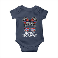 Ro Ro Norwegian Viking Ship Messy Bun Girl Baby Onesie