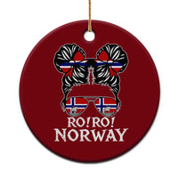 Ro Ro Norwegian Viking Ship Messy Bun Girl Ceramic Ornament
