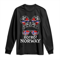 Ro Ro Norwegian Viking Ship Messy Bun Girl Long Sleeve Shirt