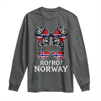 Ro Ro Norwegian Viking Ship Messy Bun Girl Long Sleeve Shirt