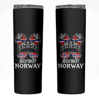 Ro Ro Norwegian Viking Ship Messy Bun Girl Skinny Tumbler