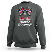 Ro Ro Norwegian Viking Ship Messy Bun Girl Sweatshirt