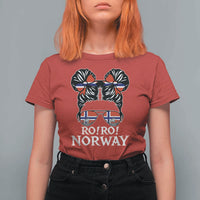 Ro Ro Norwegian Viking Ship Messy Bun Girl T Shirt For Women