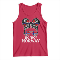Ro Ro Norwegian Viking Ship Messy Bun Girl Tank Top