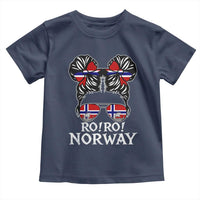 Ro Ro Norwegian Viking Ship Messy Bun Girl Toddler T Shirt