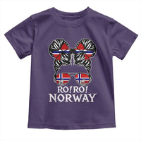 Ro Ro Norwegian Viking Ship Messy Bun Girl Toddler T Shirt