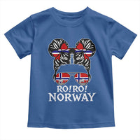Ro Ro Norwegian Viking Ship Messy Bun Girl Toddler T Shirt