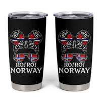 Ro Ro Norwegian Viking Ship Messy Bun Girl Tumbler Cup