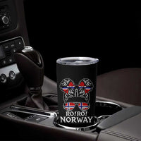 Ro Ro Norwegian Viking Ship Messy Bun Girl Tumbler Cup