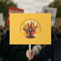 MMIW Red Hand Indigenous Native American Protest Sign Together We Stand In Remembrance - Wonder Print Shop