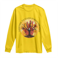 MMIW Red Hand Indigenous Native American Long Sleeve Shirt Together We Stand In Remembrance - Wonder Print Shop