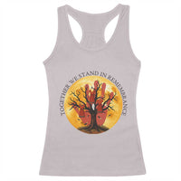 MMIW Red Hand Indigenous Native American Racerback Tank Top Together We Stand In Remembrance - Wonder Print Shop