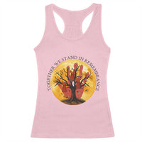 MMIW Red Hand Indigenous Native American Racerback Tank Top Together We Stand In Remembrance - Wonder Print Shop