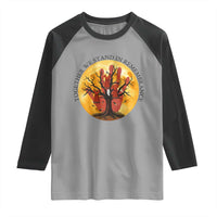 MMIW Red Hand Indigenous Native American Raglan Shirt Together We Stand In Remembrance - Wonder Print Shop