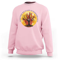 MMIW Red Hand Indigenous Native American Sweatshirt Together We Stand In Remembrance - Wonder Print Shop
