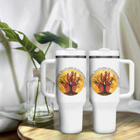 MMIW Red Hand Indigenous Native American Tumbler With Handle Together We Stand In Remembrance