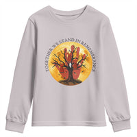 MMIW Red Hand Indigenous Native American Youth Sweatshirt Together We Stand In Remembrance - Wonder Print Shop