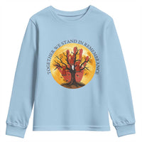 MMIW Red Hand Indigenous Native American Youth Sweatshirt Together We Stand In Remembrance - Wonder Print Shop