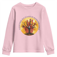 MMIW Red Hand Indigenous Native American Youth Sweatshirt Together We Stand In Remembrance - Wonder Print Shop