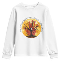 MMIW Red Hand Indigenous Native American Youth Sweatshirt Together We Stand In Remembrance - Wonder Print Shop